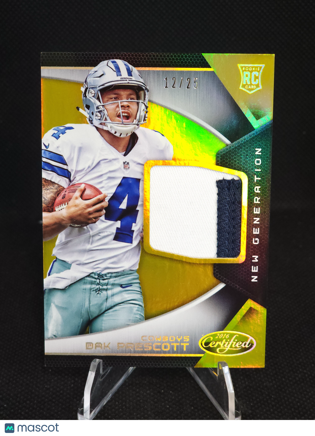 2016 Panini Certified Dak Prescott New Generations Gold Patch /25 #29
