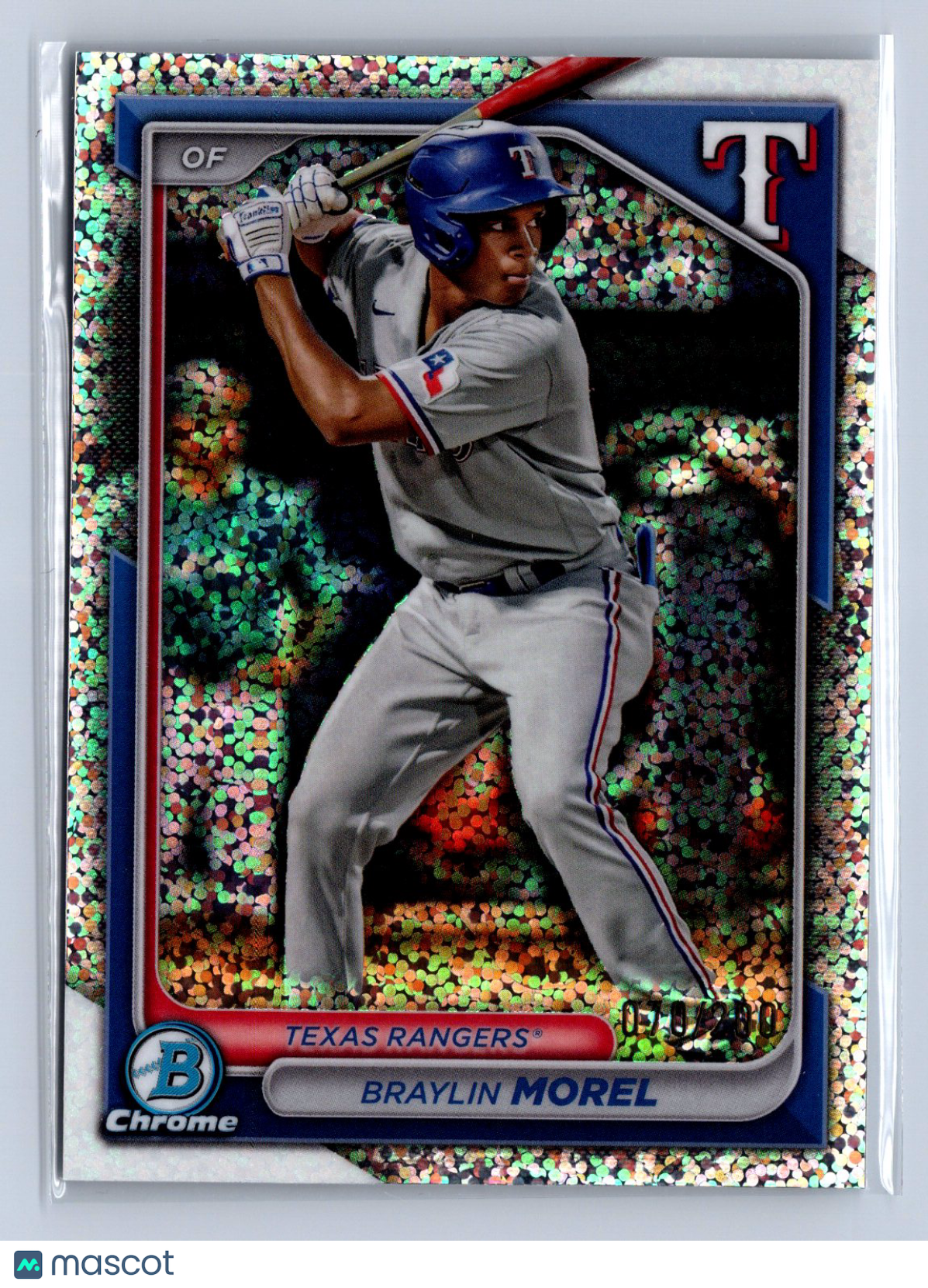 2024 Bowman Chrome Braylin Morel Speckle Refractor /200 #BDC-169