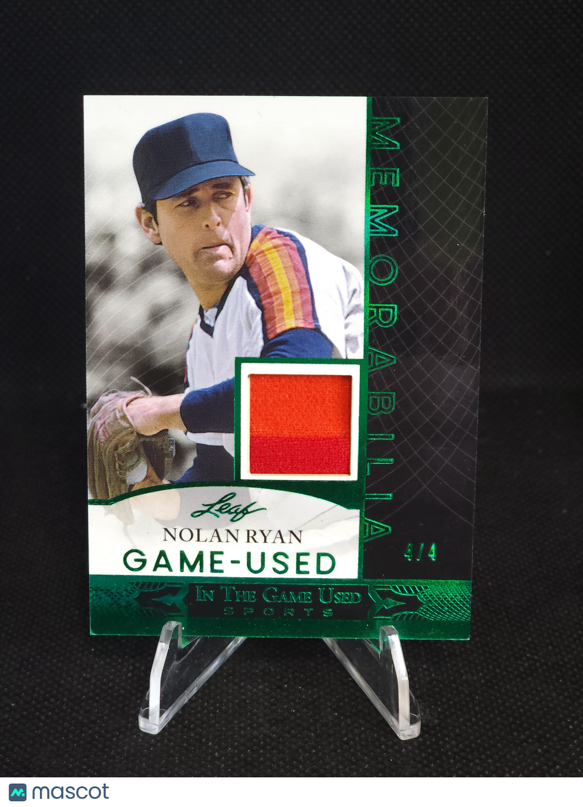 2024 Leaf In The Game Used Nolan Ryan Patch /4 #GUM-40