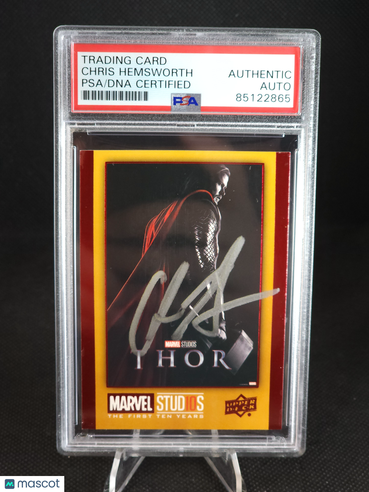 2018 Upper Deck Marvel Studios Chris Hemsworth Thor Auto PSA A