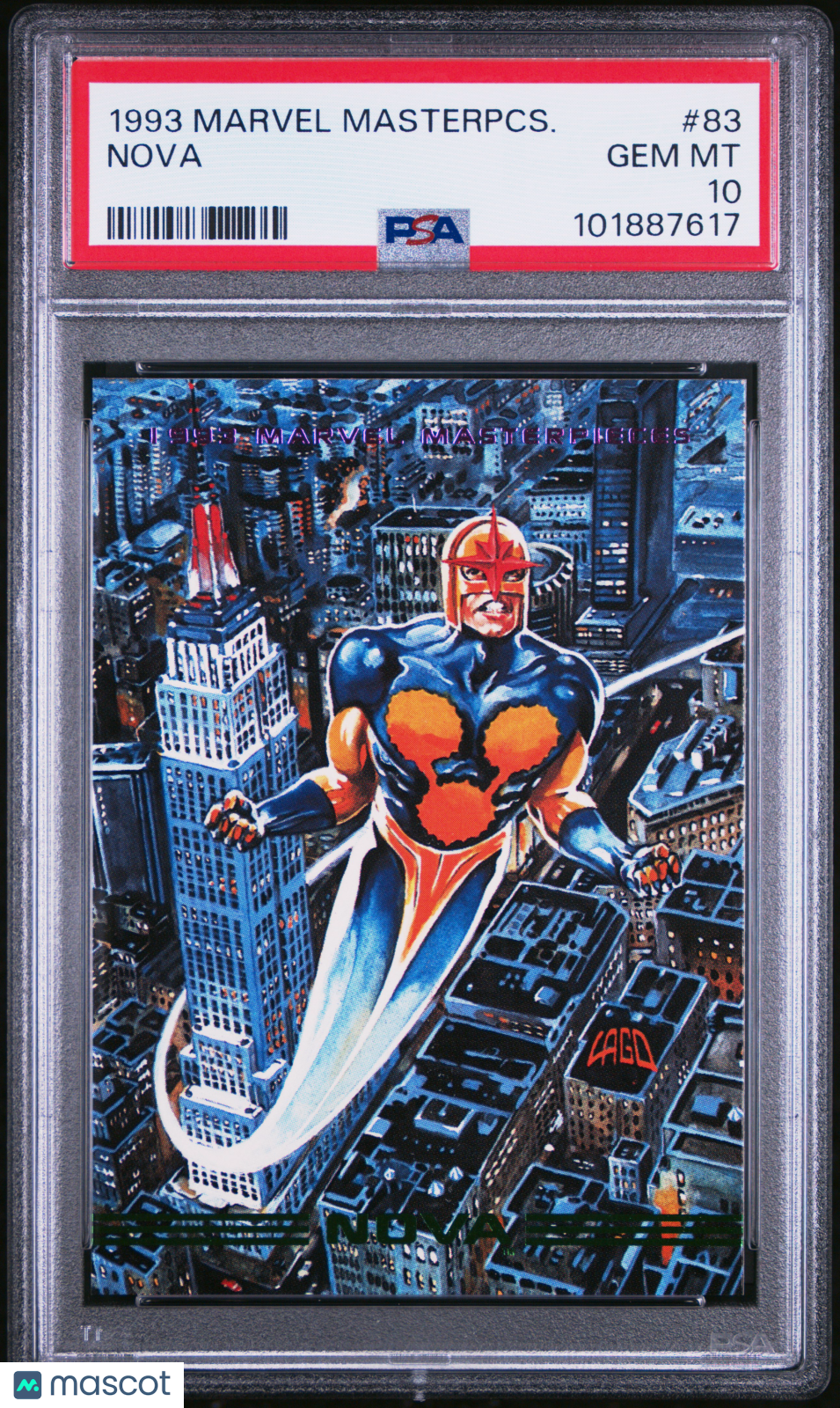 1993 Marvel Masterpieces Nova #83 PSA 10
