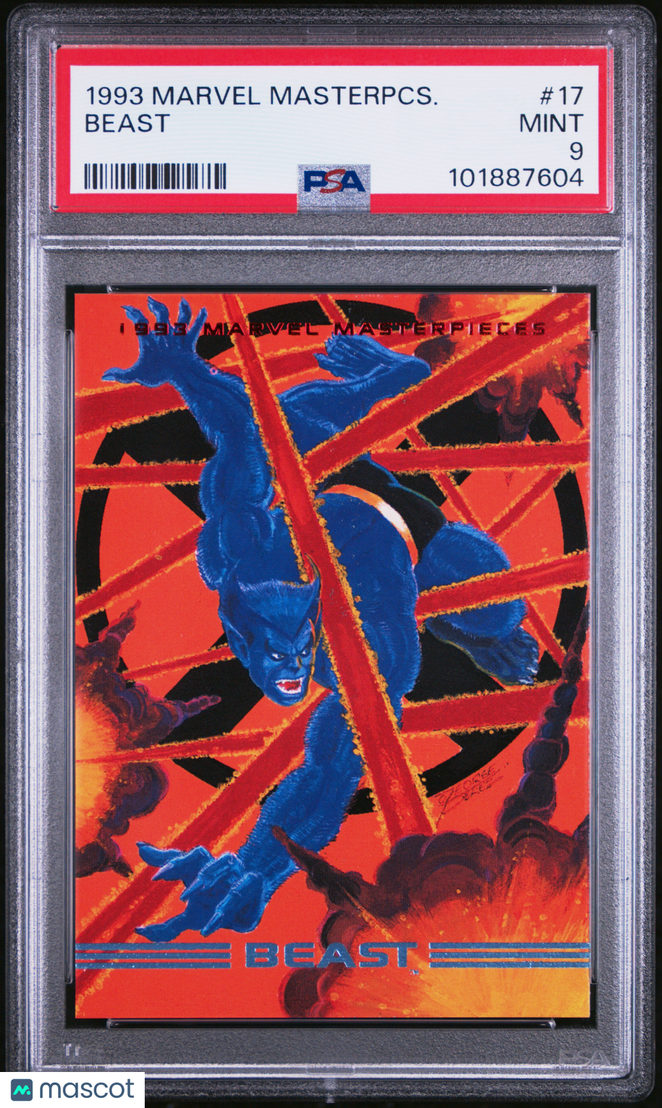 1993 Marvel Masterpieces Beast #17 PSA 9