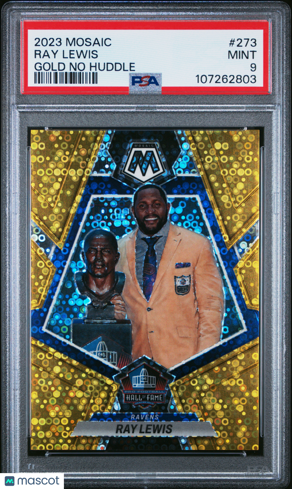 2023 Panini Mosaic Ray Lewis Gold No Huddle #273 PSA 9 /10