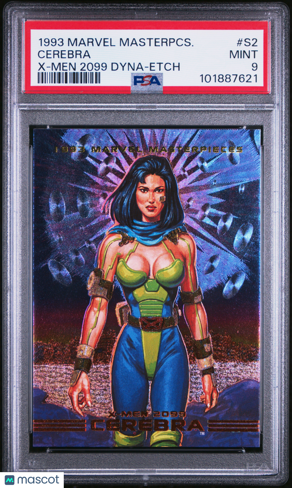 1993 Marvel Masterpieces X-Men 2099 Dyna-Etch Cerebra #S2 PSA 9