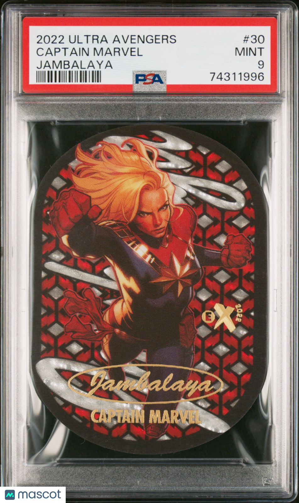 2022 Fleer Ultra Avengers Jambalaya Captain Marvel #30 PSA 9