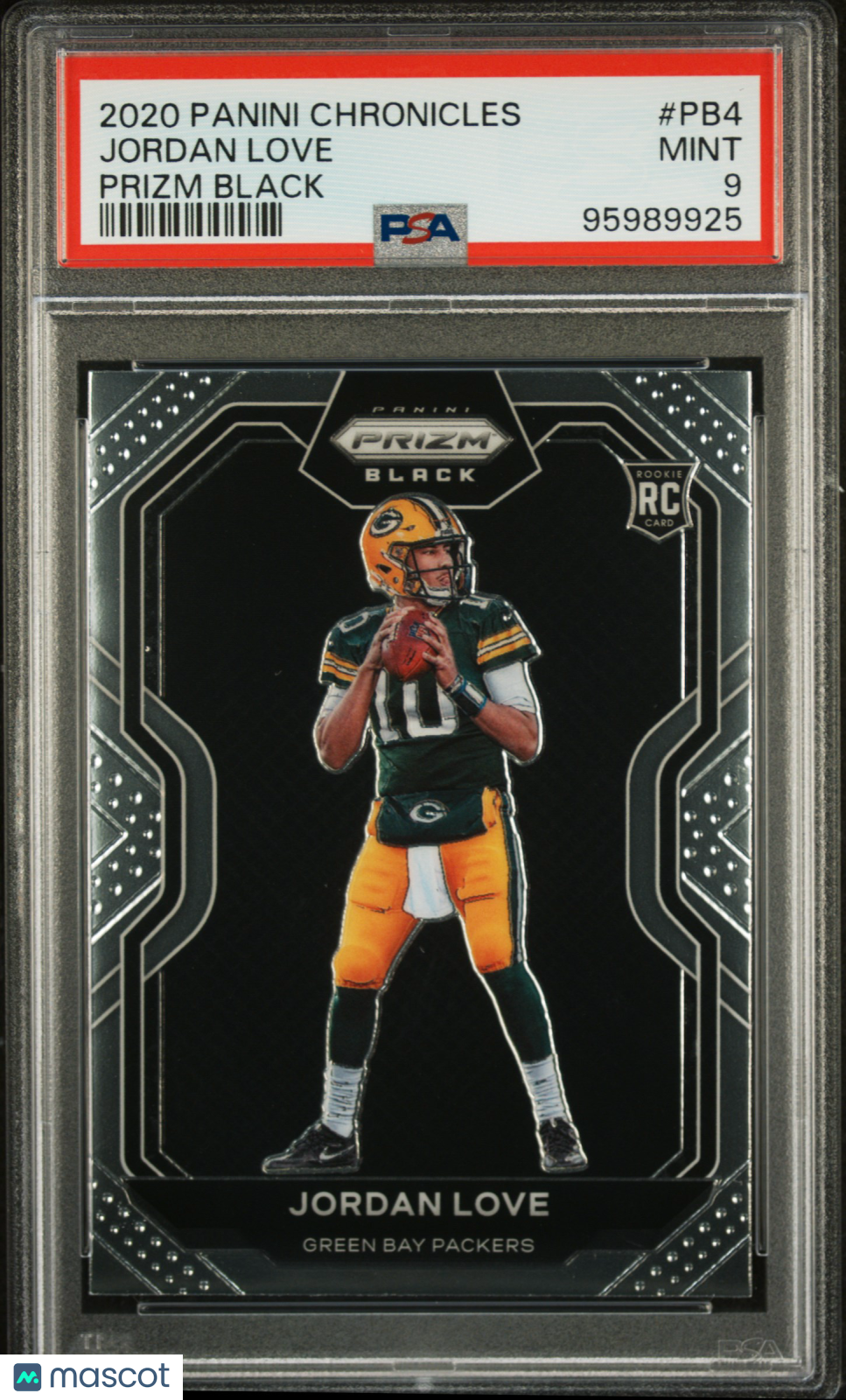 2020 Panini Chronicles Prizm Black Jordan Love #PB4 PSA 9