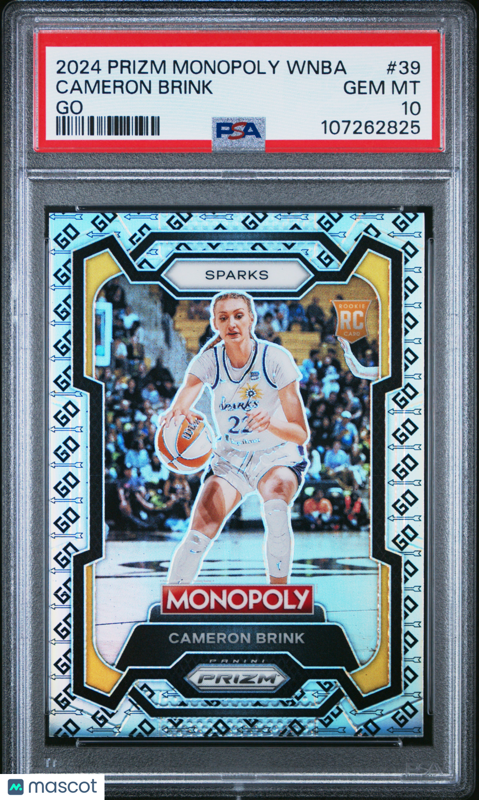 2024 Panini Prizm Monopoly WNBA Cameron Brink Go Space #39 PSA 10