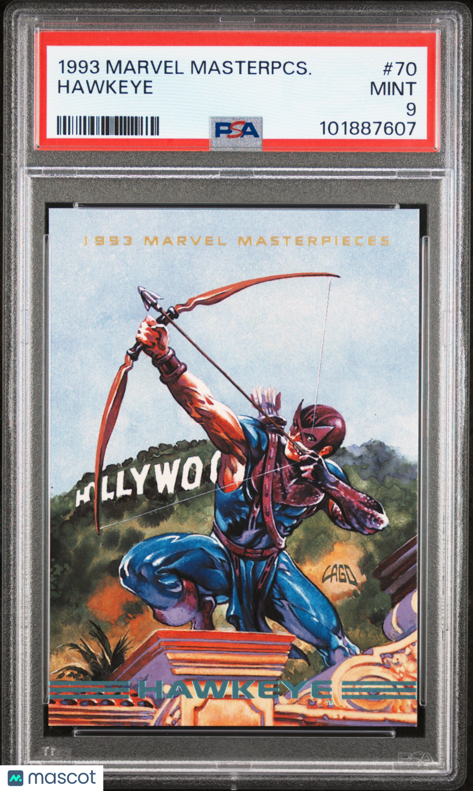 1993 Marvel Masterpieces Hawkeye #70 PSA 9
