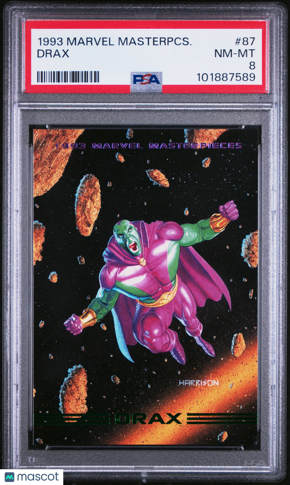 1993 Marvel Masterpieces Drax #87 PSA 8