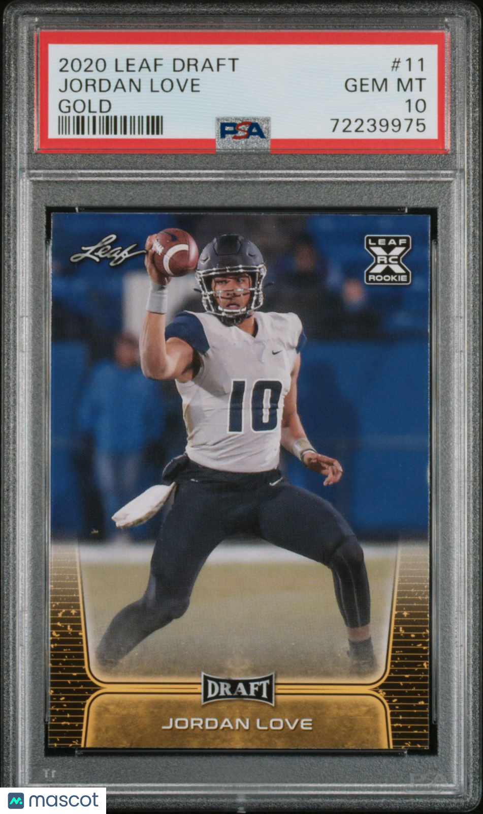 2020 Leaf Draft Jordan Love Gold #11 PSA 10