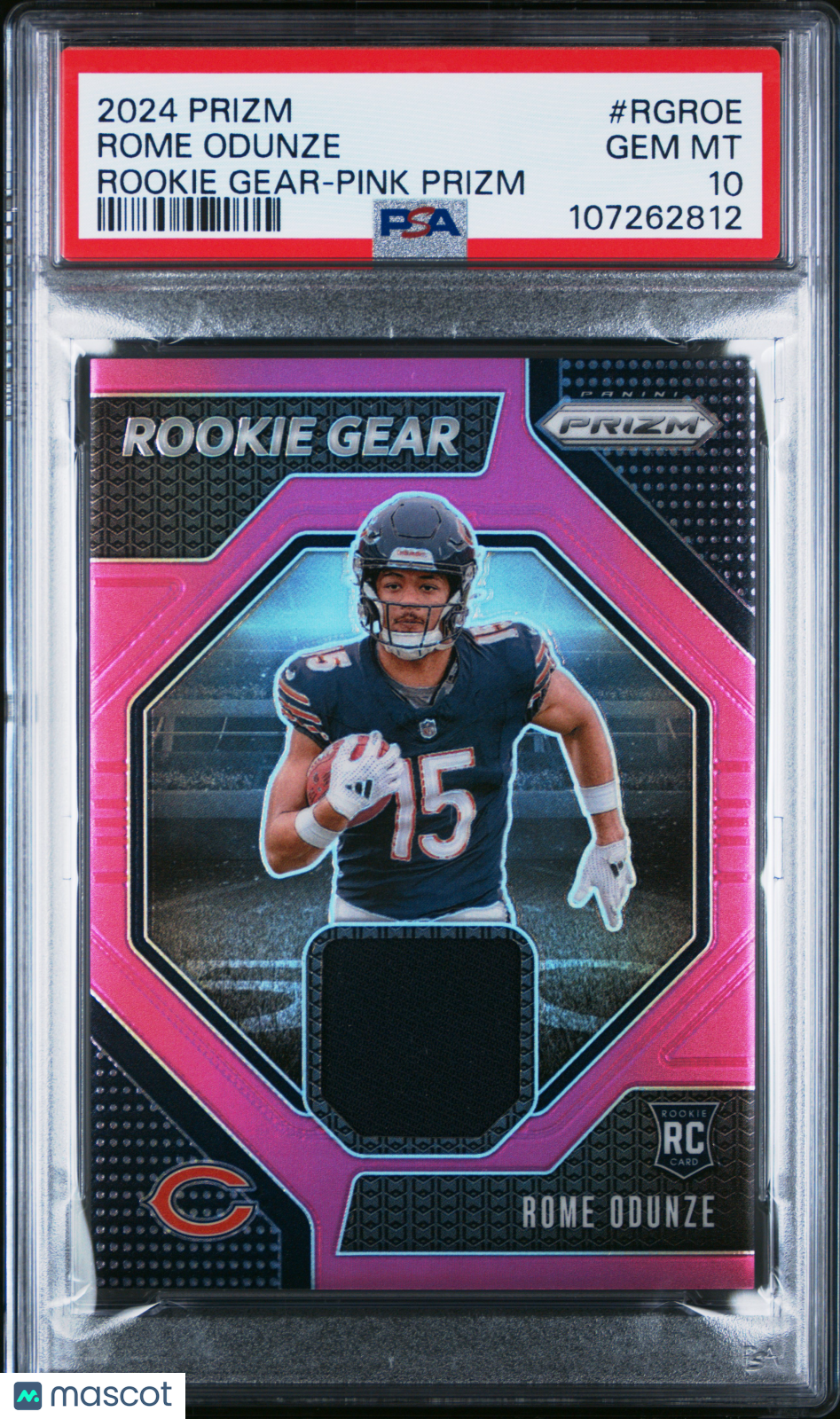 2024 Panini Prizm Rookie Gear Rome Odunze Pink #RGROE PSA 10