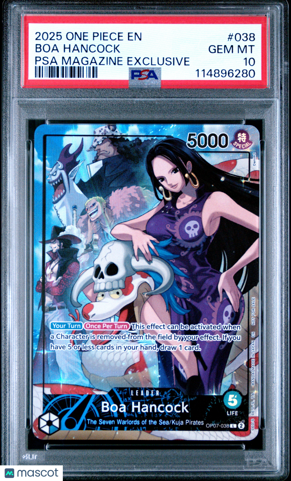 2025 One Piece Promos Magazine Exclusive Boa Hancock #038 PSA 10
