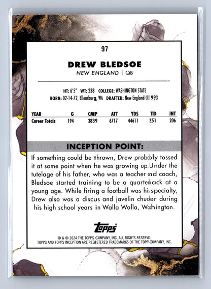 2024 Topps Inception Drew Bledsoe Gold /25 #97