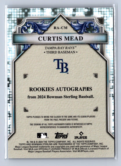 2024 Topps Bowman Sterling Curtis Mead Auto /100 #RA-CM