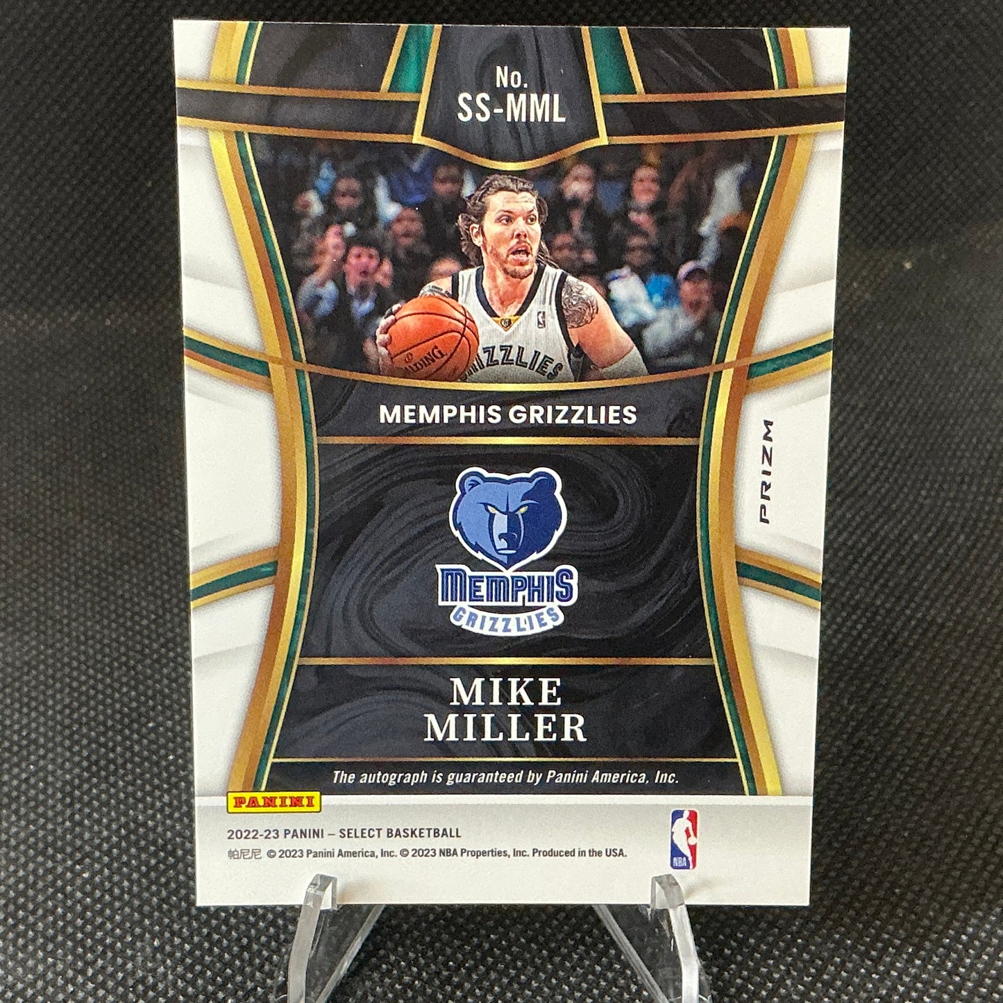 2022-23 Select Mike Miller Silver Prizm Auto Signature Selections #SS-MML