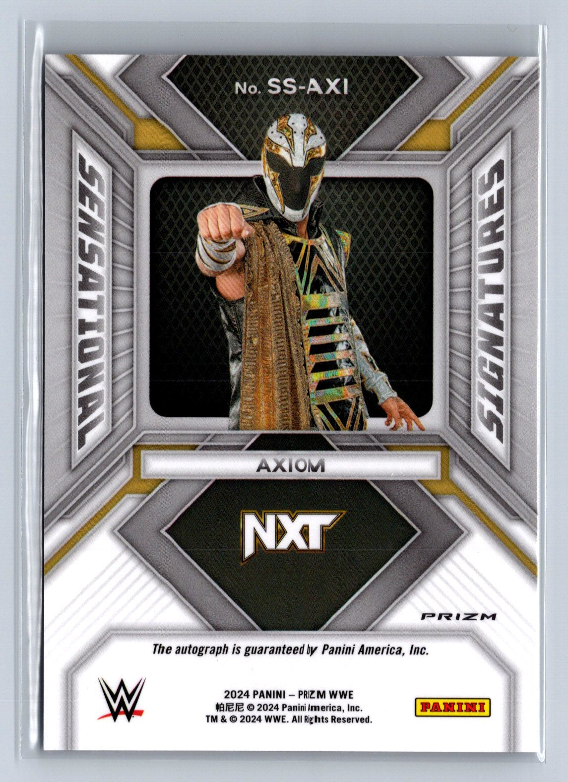 2024 Panini Prizm WWE Axiom Disco Sensational Signatures Auto #SS-AXI