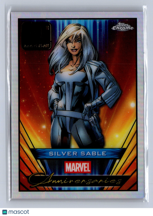 2025 Topps Chrome Marvel Anniversaries Silver Sable #MA-17
