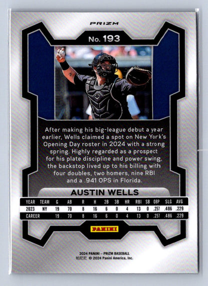 2024 Panini Prizm Austin Wells Blue Ice #193