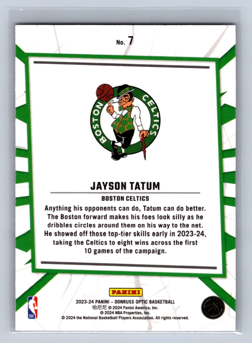 2023-24 Panini Donruss Optic My House Jayson Tatum #7
