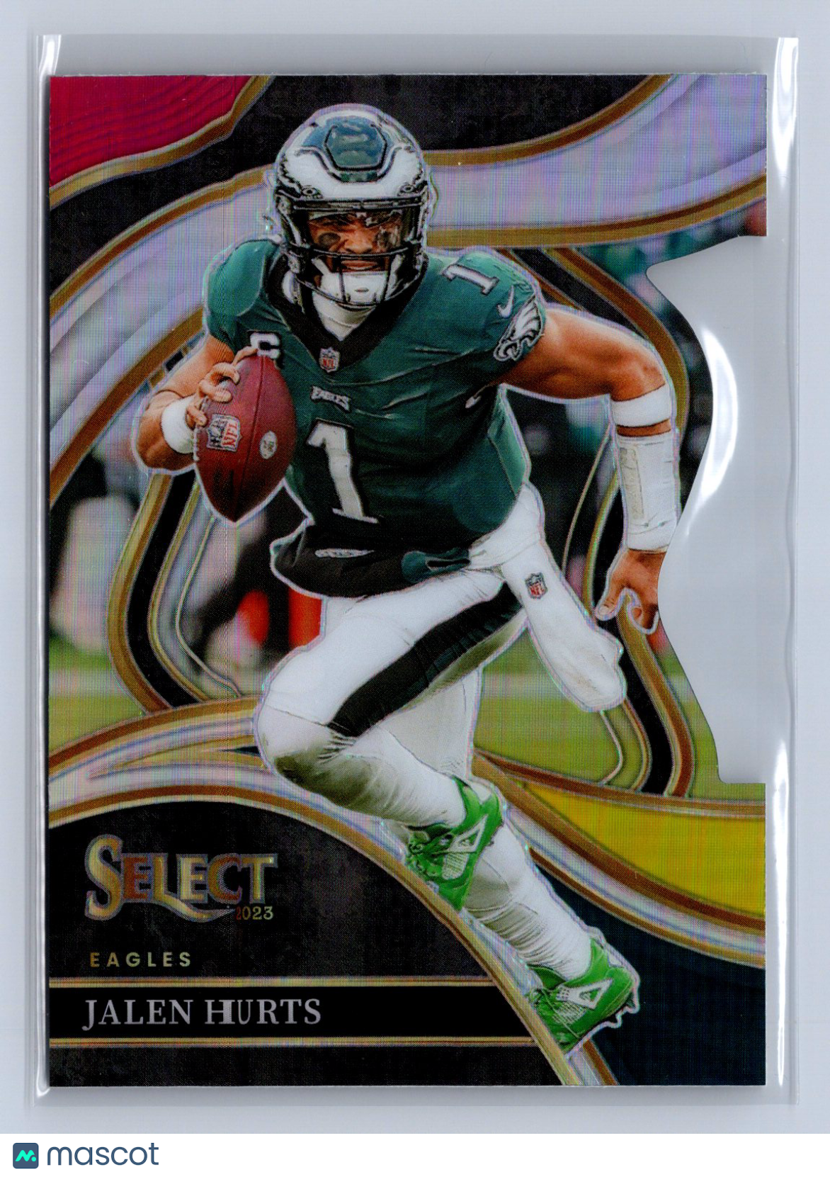 2023 Panini Select Jalen Hurts Red Yellow Die-Cut #254