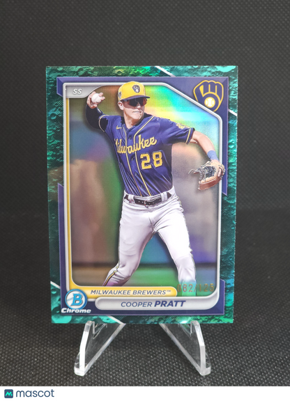 2024 Bowman Chrome Cooper Pratt Aqua Lunar Refractor /125 #BDC-84