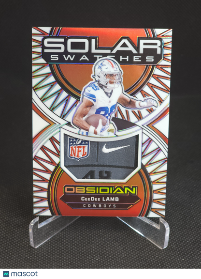 2024 Obsidian Solar Swatches CeeDee Lamb Contra NFL Nike Swoosh Patch #SS-CDL