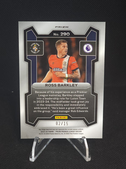 2023-24 Panini Prizm Premier League Ross Barkley Zebra Stripes /15 #290