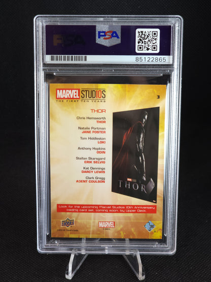 2018 Upper Deck Marvel Studios Chris Hemsworth Thor Auto PSA A