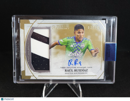 2022 Topps MLS Renaissance Raúl Ruidíaz Patch Auto Gold /10 #AR-RR2