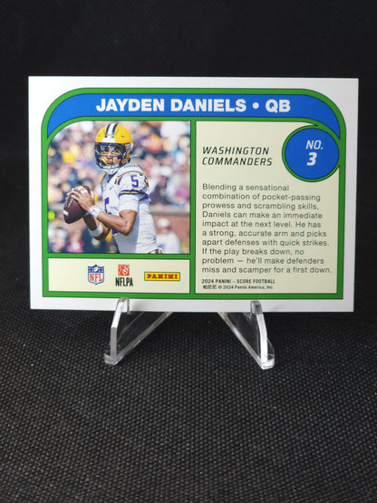 2024 Panini Score Jayden Daniels Protential #3