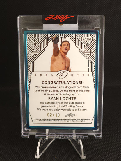 2024 Leaf Decadence Ryan Lochte Teal Auto /10 #BA-RL1