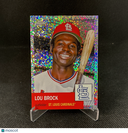 2022 Topps Chrome Lou Brock Platinum Speckle Refractor /150 #402