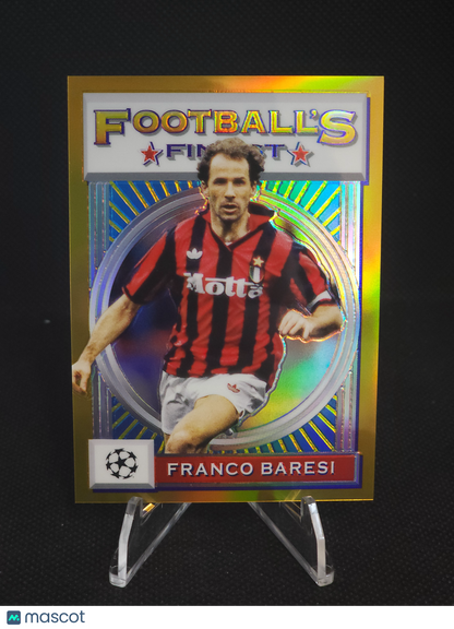 2021-22 Topps Finest Franco Baresi Flashbacks Gold Refractor /50 #95