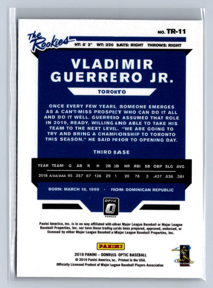 2019 Donruss Optic The Rookies Vladimir Guerrero Jr. #TR-11