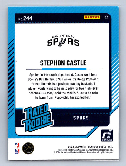 2024-25 Panini Donruss Rated Rookie Stephon Castle #244