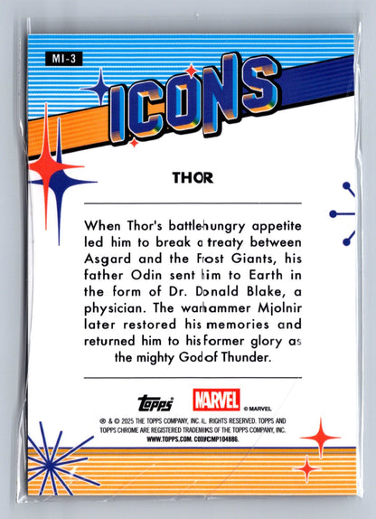 2025 Topps Chrome Marvel Icons Thor #MI-3