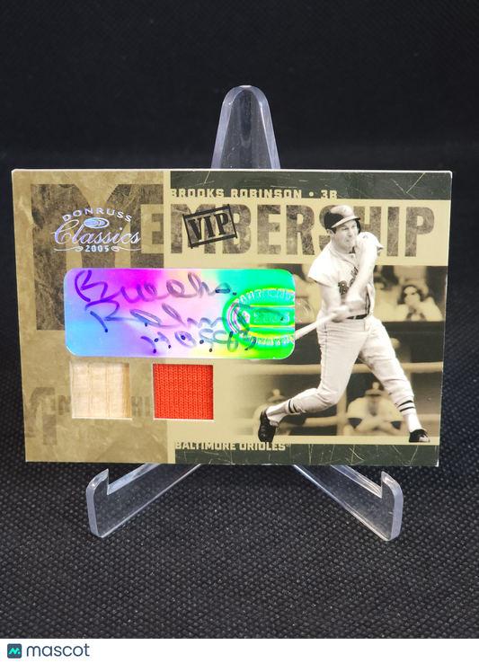 2005 Donruss Classics Membership VIP Brooks Robinson Patch Auto 1/1 #MS-5