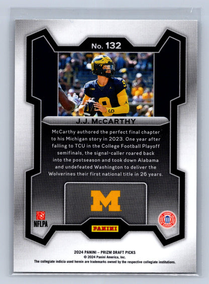 2024 Panini Prizm Draft Picks J.J. McCarthy #132