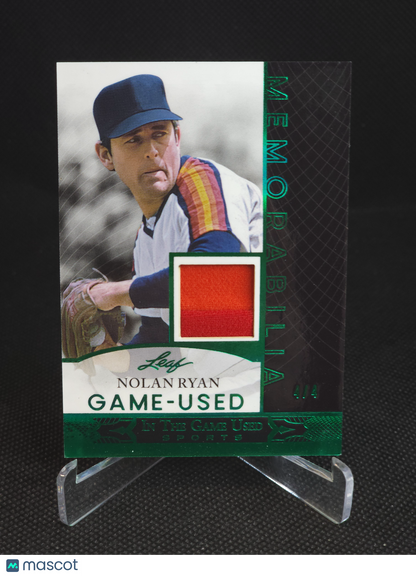 2024 Leaf In The Game Used Sports Nolan Ryan Patch /4 #GUM-40