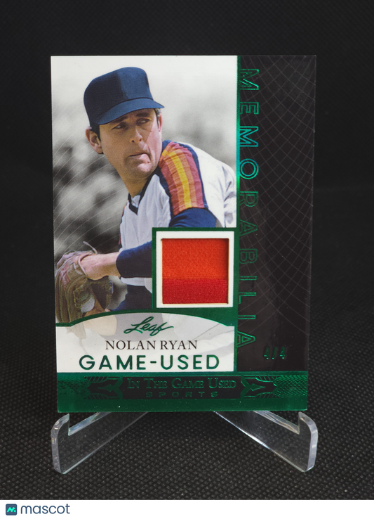 2024 Leaf In The Game Used Sports Nolan Ryan Patch /4 #GUM-40