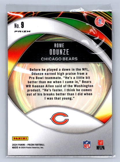 2024 Panini Prizm Rome Odunze Portals Green Wave #9