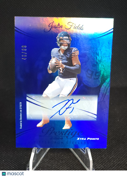 2024 Panini Prestige Justin Fields Xtra Points Blue Auto /99 #248