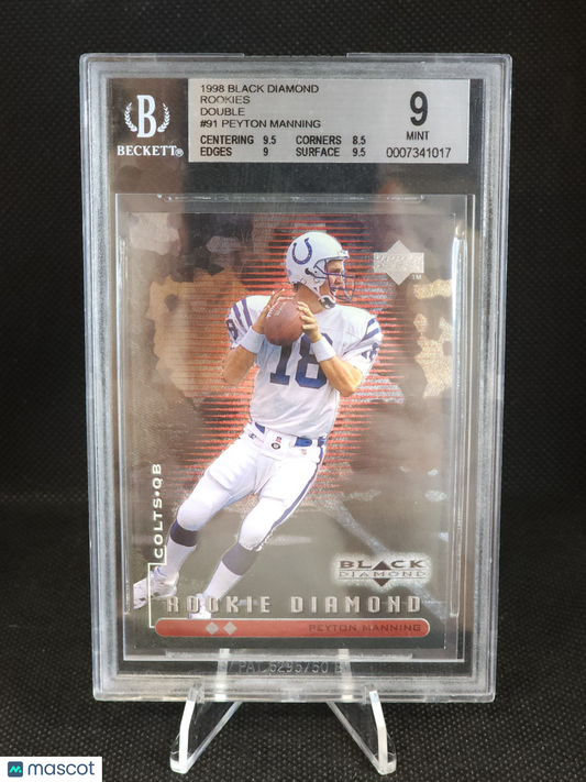 1998 Black Diamond Rookies Double Peyton Manning #91 BGS 9 /2500