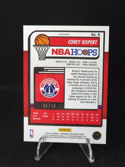 2024 Panini NBA Hoops Corey Kispert Gold Cracked Ice /10 #8