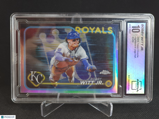 2024 Topps Chrome Bobby Witt Jr. Lightboard Logo Refractor #120 Arena Club 10