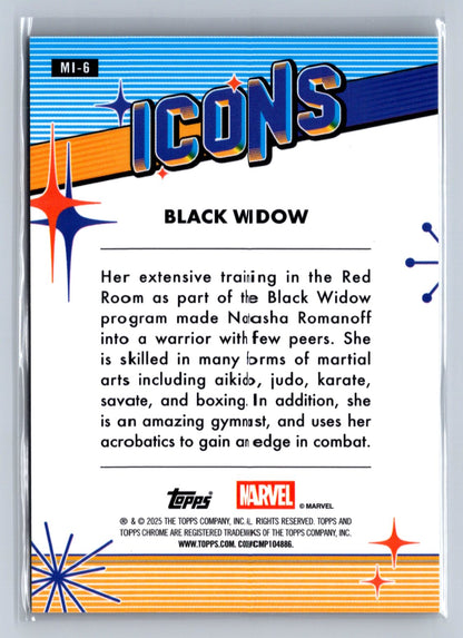 2025 Topps Chrome Marvel Icons Black Widow #MI-6