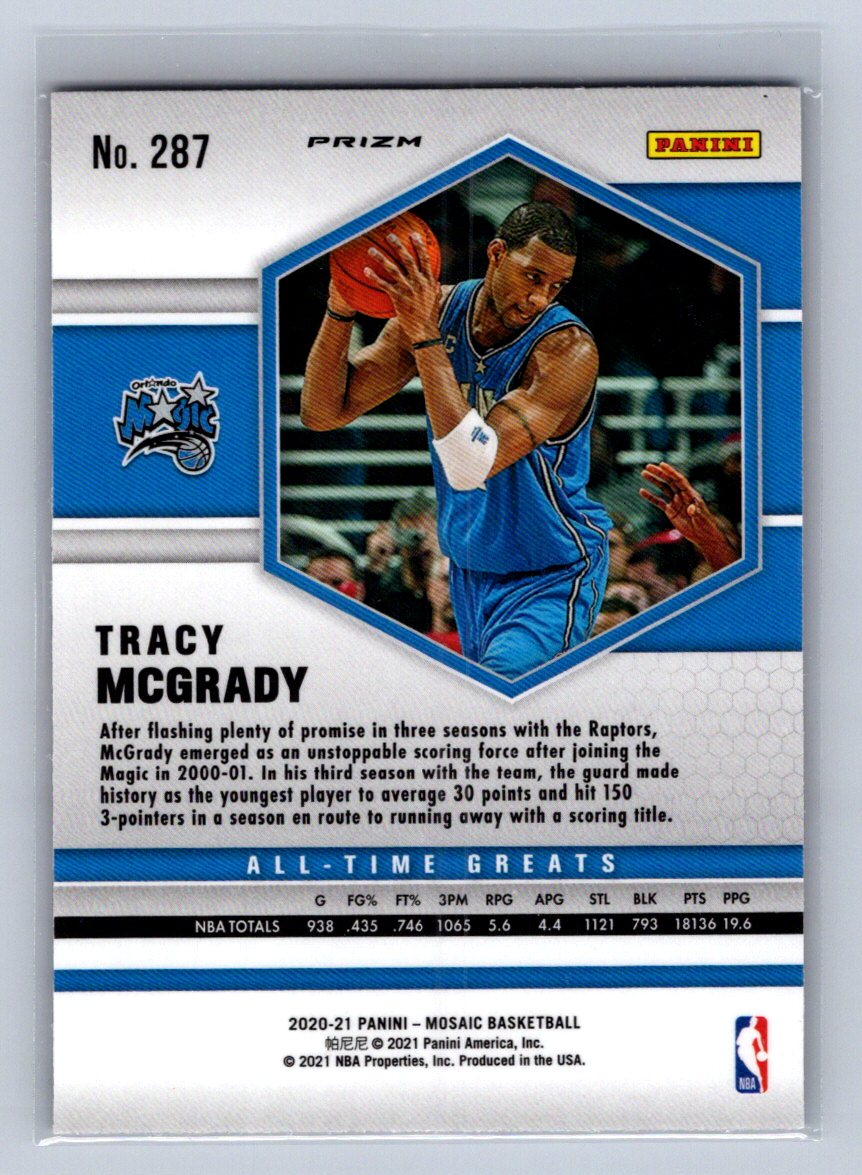 2020-21 Panini Mosaic Tracy McGrady Red Wave #287
