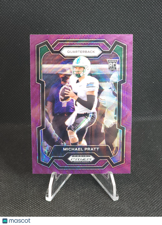 2024 Prizm Draft Picks Michael Pratt Purple Wave #144