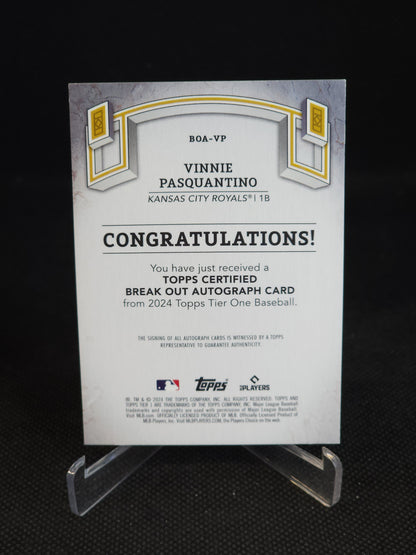 2024 Topps Tier One Vinnie Pasquantino Blue Auto /99 #BOA-VP