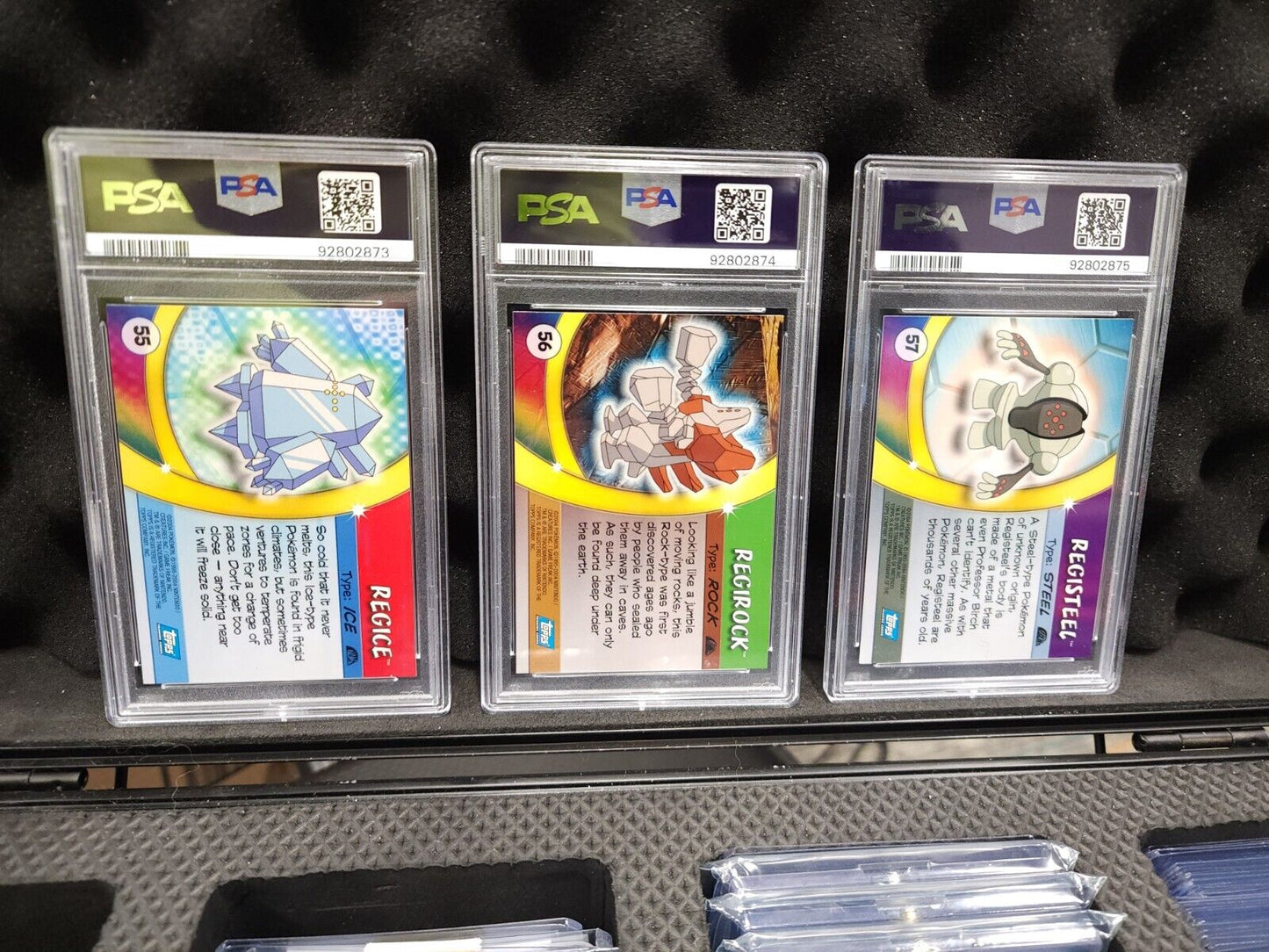 2004 Topps Pokemon Advanced Challenge Registeel Regirock Regice Seq Set PSA 10